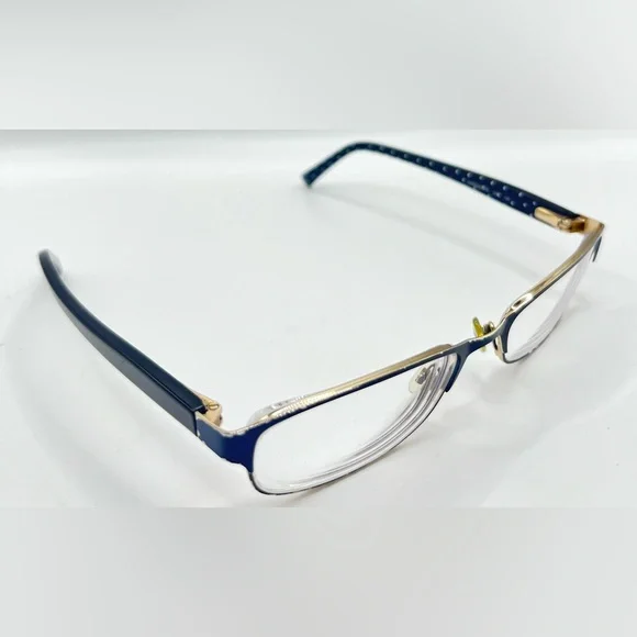 Kate Spade Ambrosette Blue Oval Sunglasses Frames Only Kate Spade Ambrosette DA4 Gold Black Navy Blue Eyeglasses  main image 4